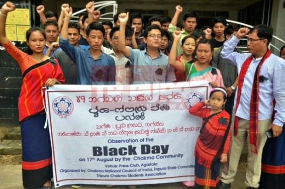 Chakmas observed black day to mourn the illegal award of their homeland at Chittagong Hill Tracts to Pakistan in 1947 Chakmas observed black day to mourn the illegal award of their homeland at Chittagong Hill Tracts to Pakistan in 1947